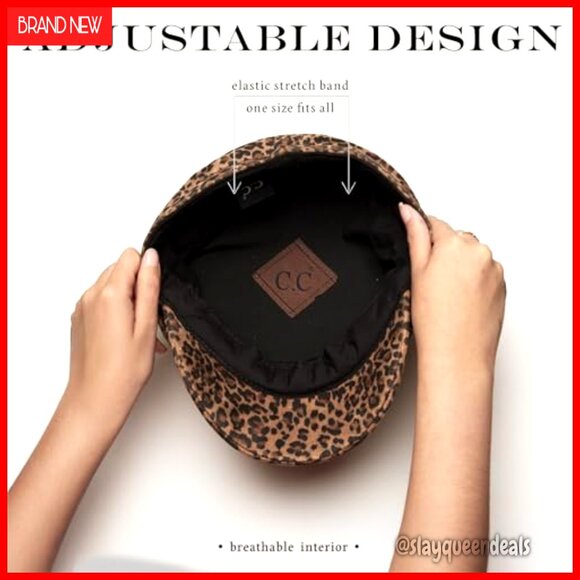 100% Cotton Newsboy Cap, Elastic Fit, Sun Protection, One Size Fits Most main image 6